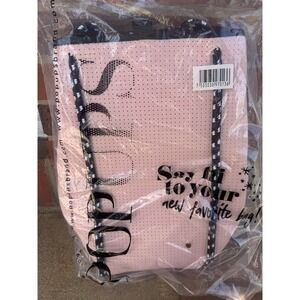 Pop Ups Neoprene Tote Bag Light Pink Women's Large Beach Travel Bag w/ Pouch New